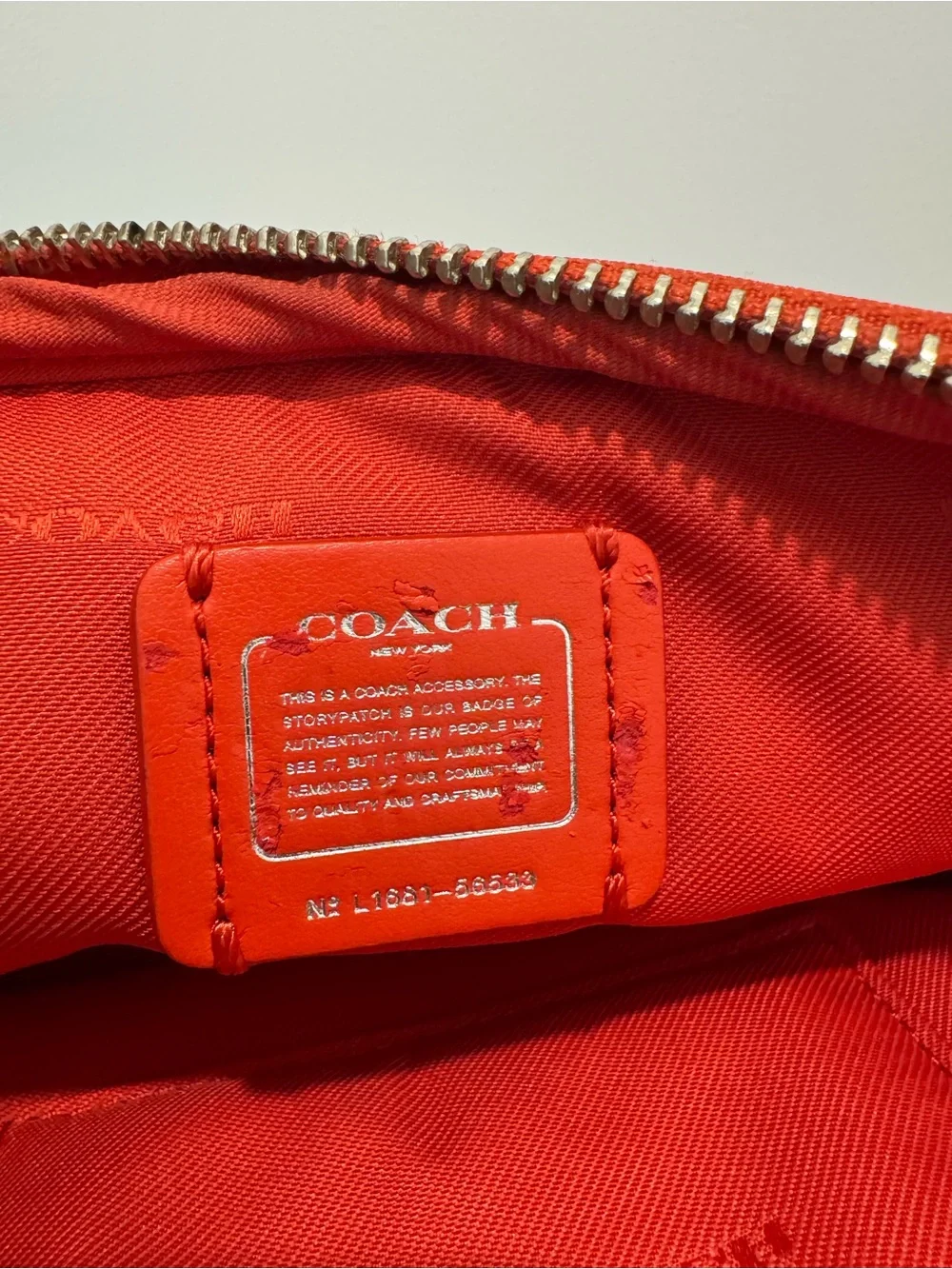 Coach Orange Studded Cross-body Bag in Pebbled Leather with Silver Rivets